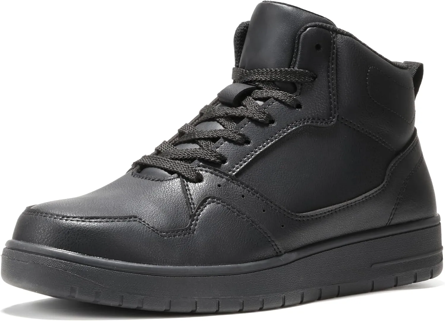 Furuian High Top Steel Toe Shoes for Men Comfortable Safety Shoes Lace Up Work Shoes