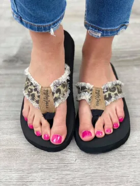 Gypsy Jazz Flip Flop Sandal - Black Leopard - Restocked!!!