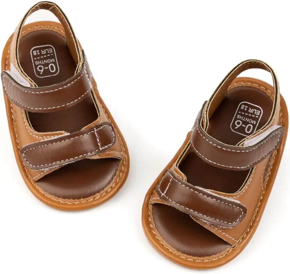 HsdsBebe Infant Baby Boys Girls Summer Beach Sandals Breathable Athletic Anti-slip Soft Sole Newborn First Walker Crib Shoes
