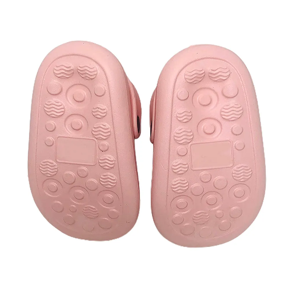 Little Surpise Box Pink Pinwheel Slip On Clogs, Summer/Monsoon All Season Footwear For Toddlers & Kids