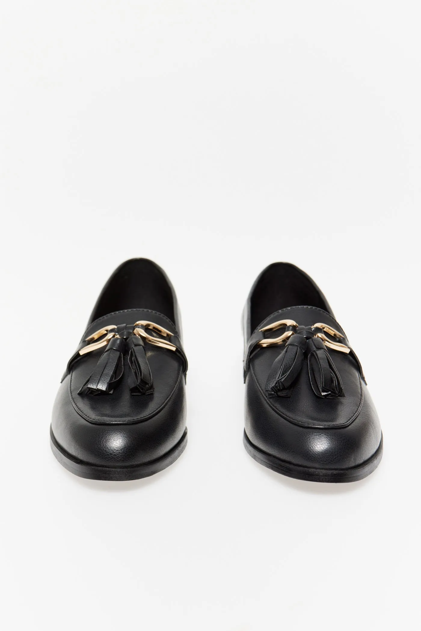 Loafer With Buckle - Black