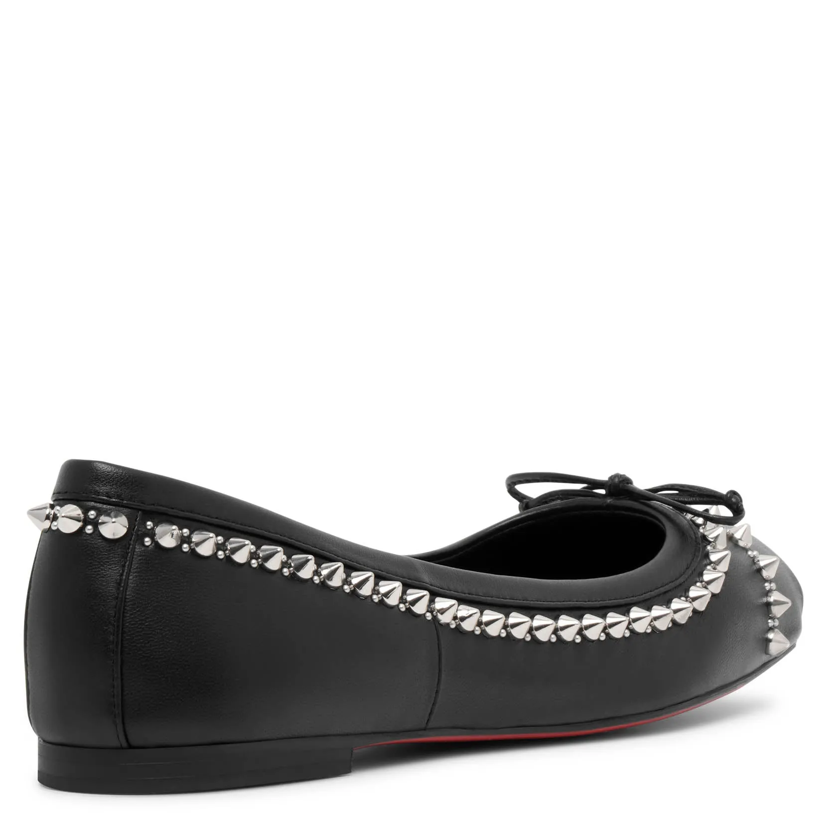 Mamadrague black leather spikes flats