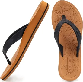 ONCAI Women's Flip Flops Comfortable Summer Beach Thong Sandals for Women with Cushion Walking Arch Support Yoga Mat Indoor Outdoor Soles