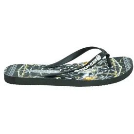 Philipp Plein Sword Logo Black Flip Flops