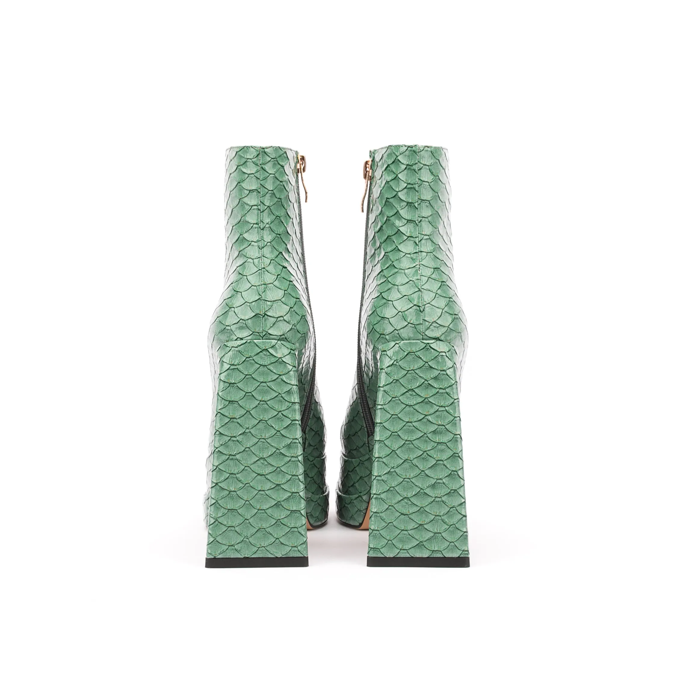Platform Chunky Heels for Women Animal-print Ankle Boots