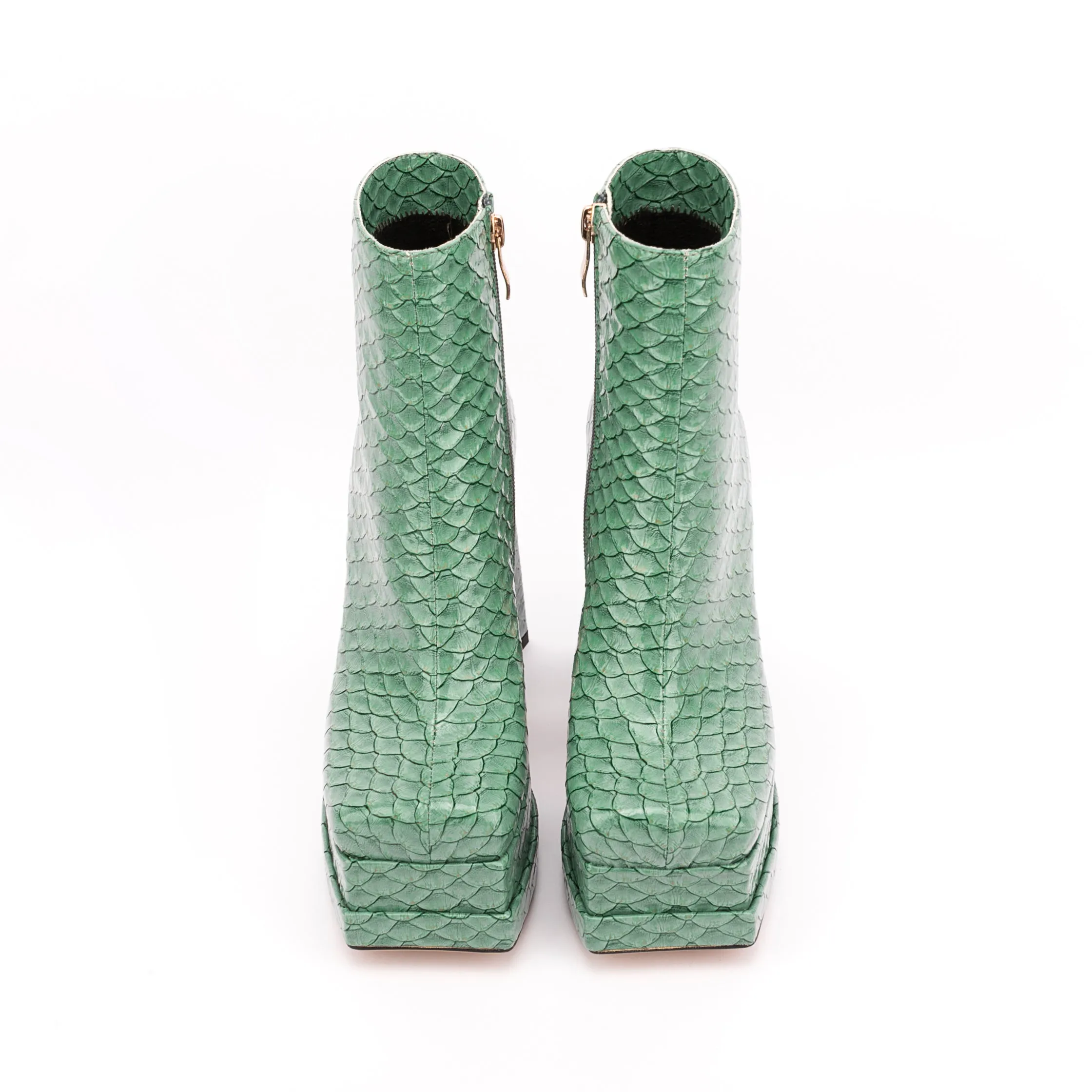 Platform Chunky Heels for Women Animal-print Ankle Boots