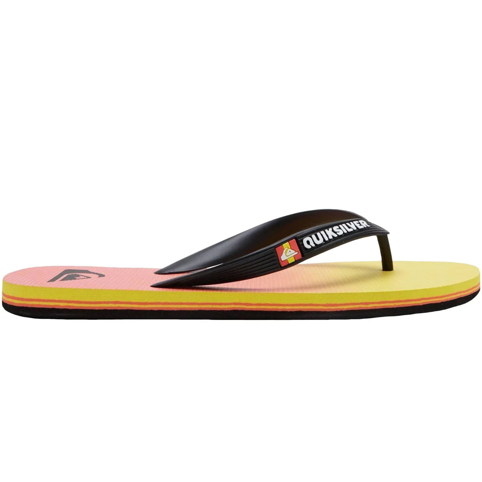 Quiksilver Mens MoloKai Flip Flops - Black/Orange