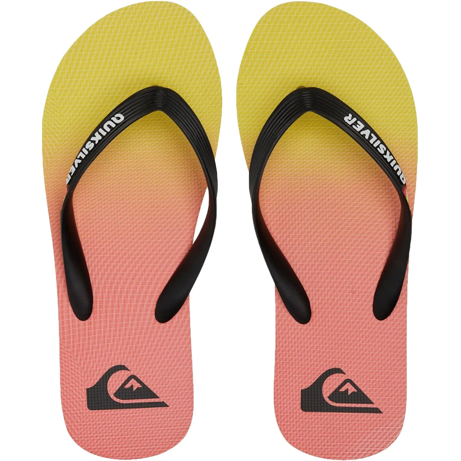 Quiksilver Mens MoloKai Flip Flops - Black/Orange