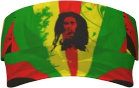 Rasta Lion Jamaican Reggae Love Sport Sun Visor Adjustable Sun Hat Empty Top Baseball Cap Uv Protection Sun for Men and Women