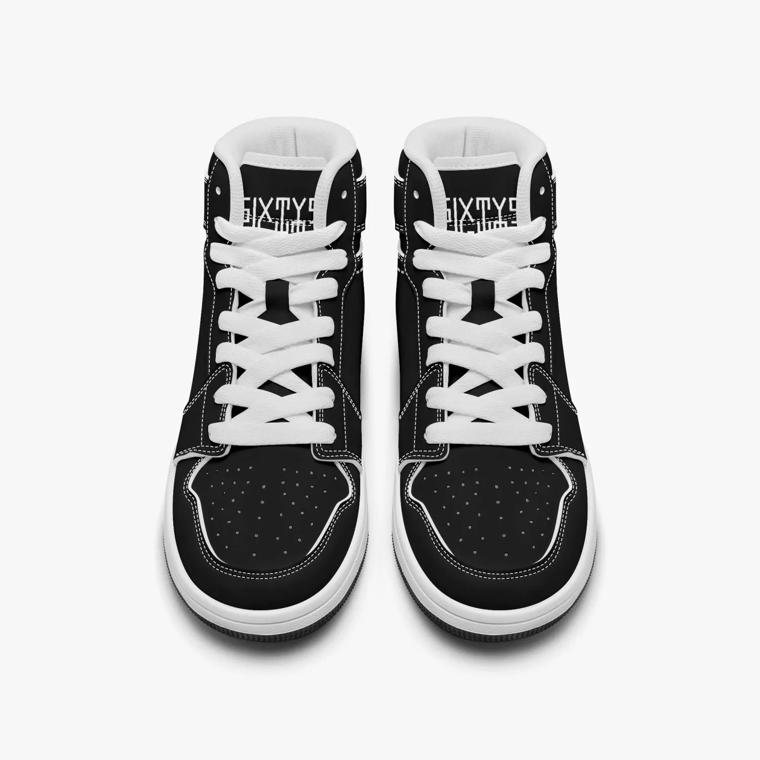 Sixty Eight 93 Logo White Black Kids High-Top Shoes