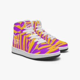 Sixty Eight 93 Logo White Zebra Purange Kids High-Top Shoes
