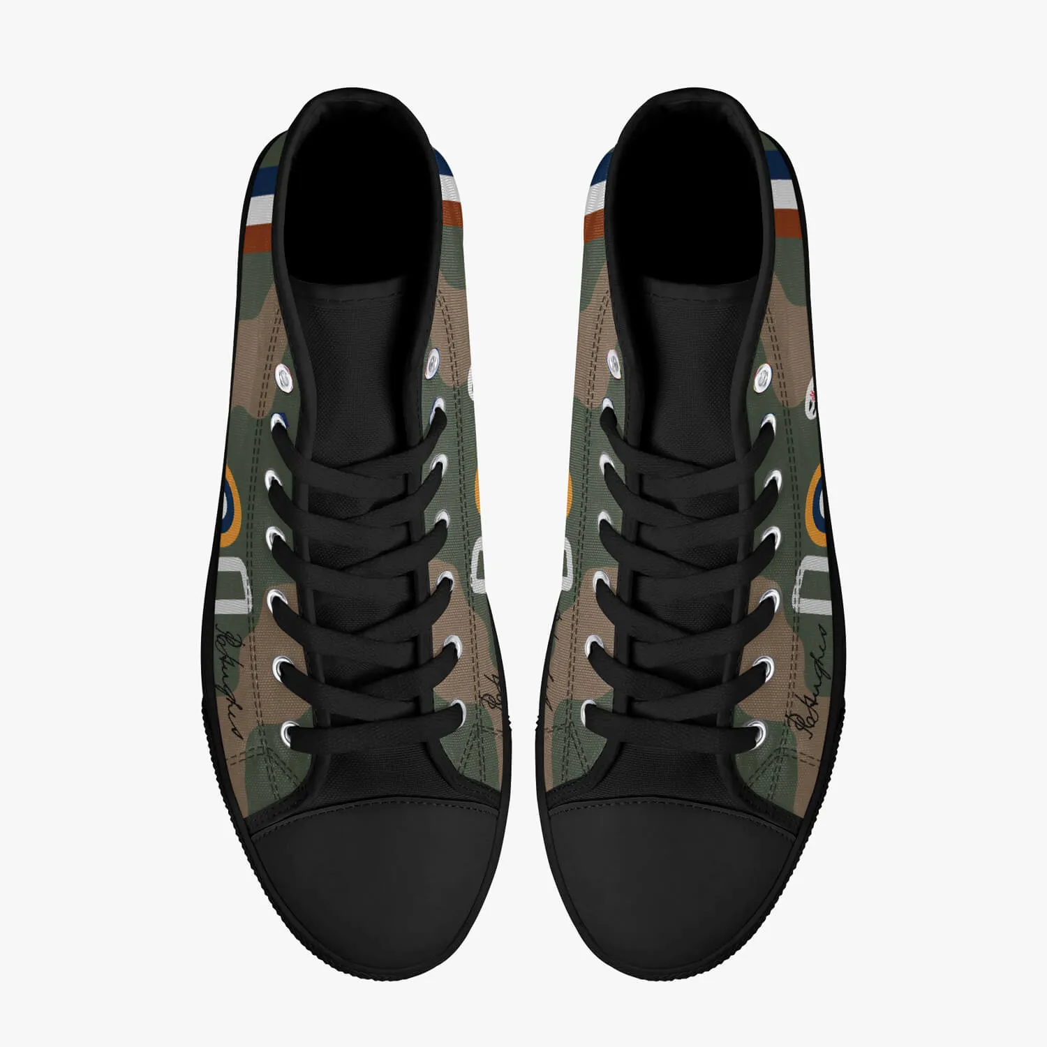 Spitfire "AZ-Q" of Pat Hughes High Top Canvas Shoes