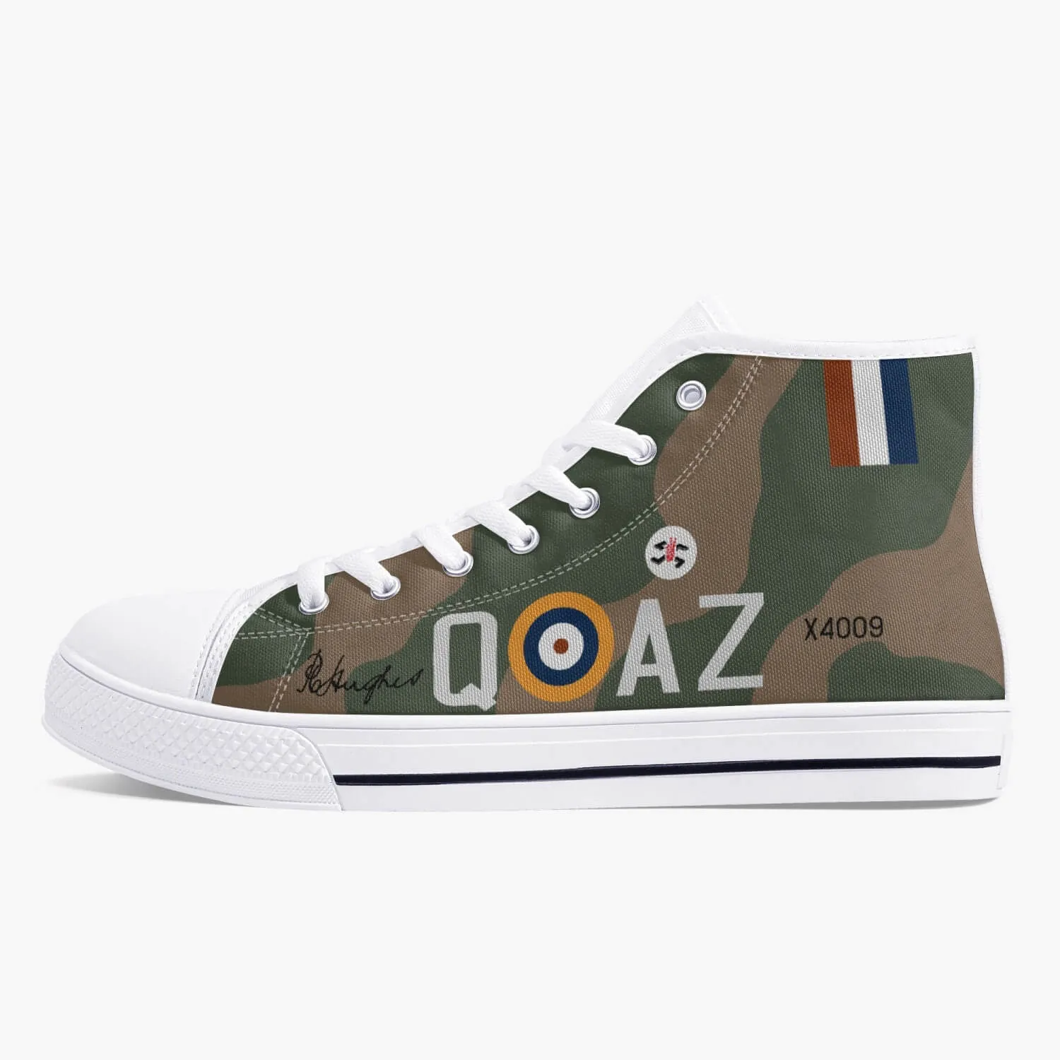 Spitfire "AZ-Q" of Pat Hughes High Top Canvas Shoes