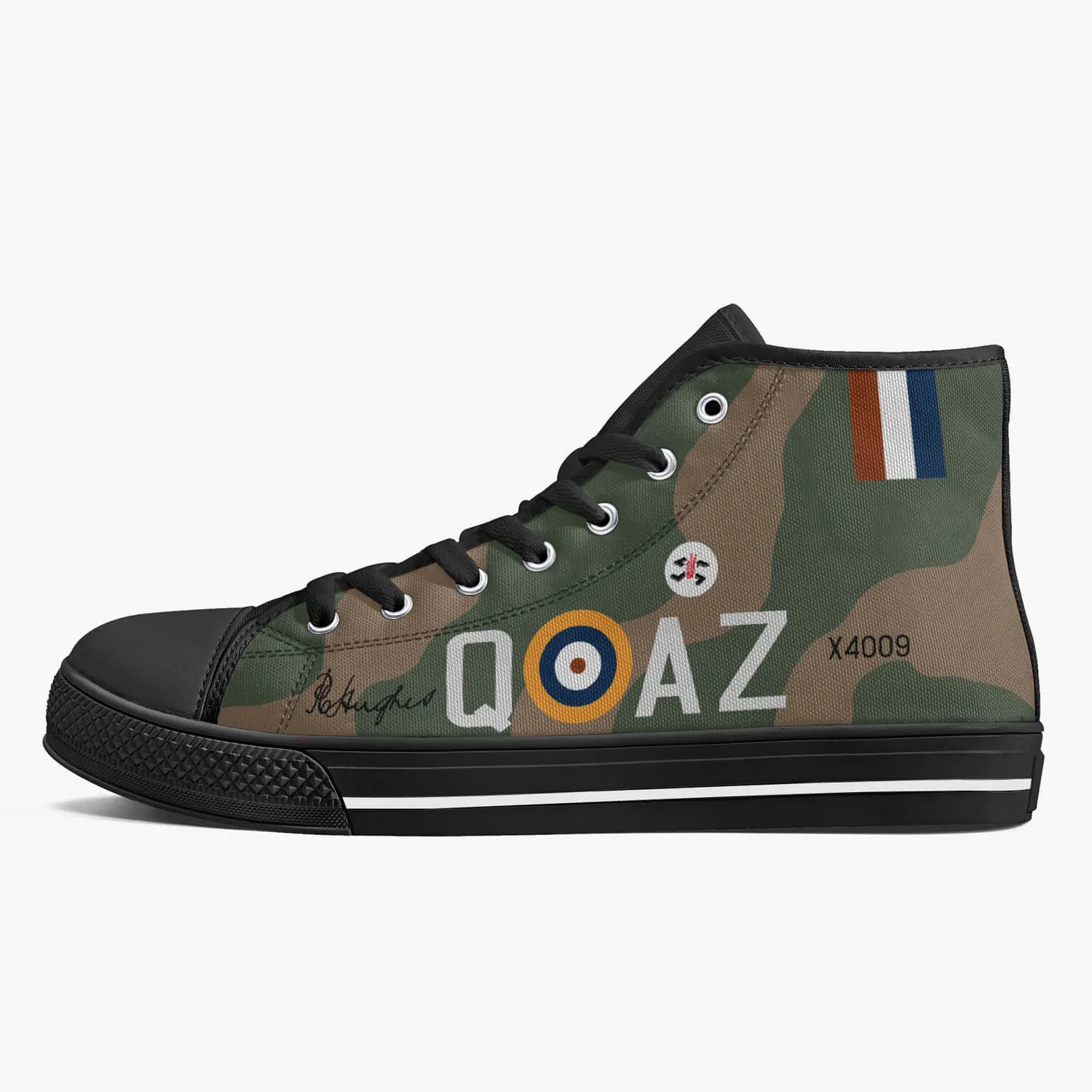 Spitfire "AZ-Q" of Pat Hughes High Top Canvas Shoes