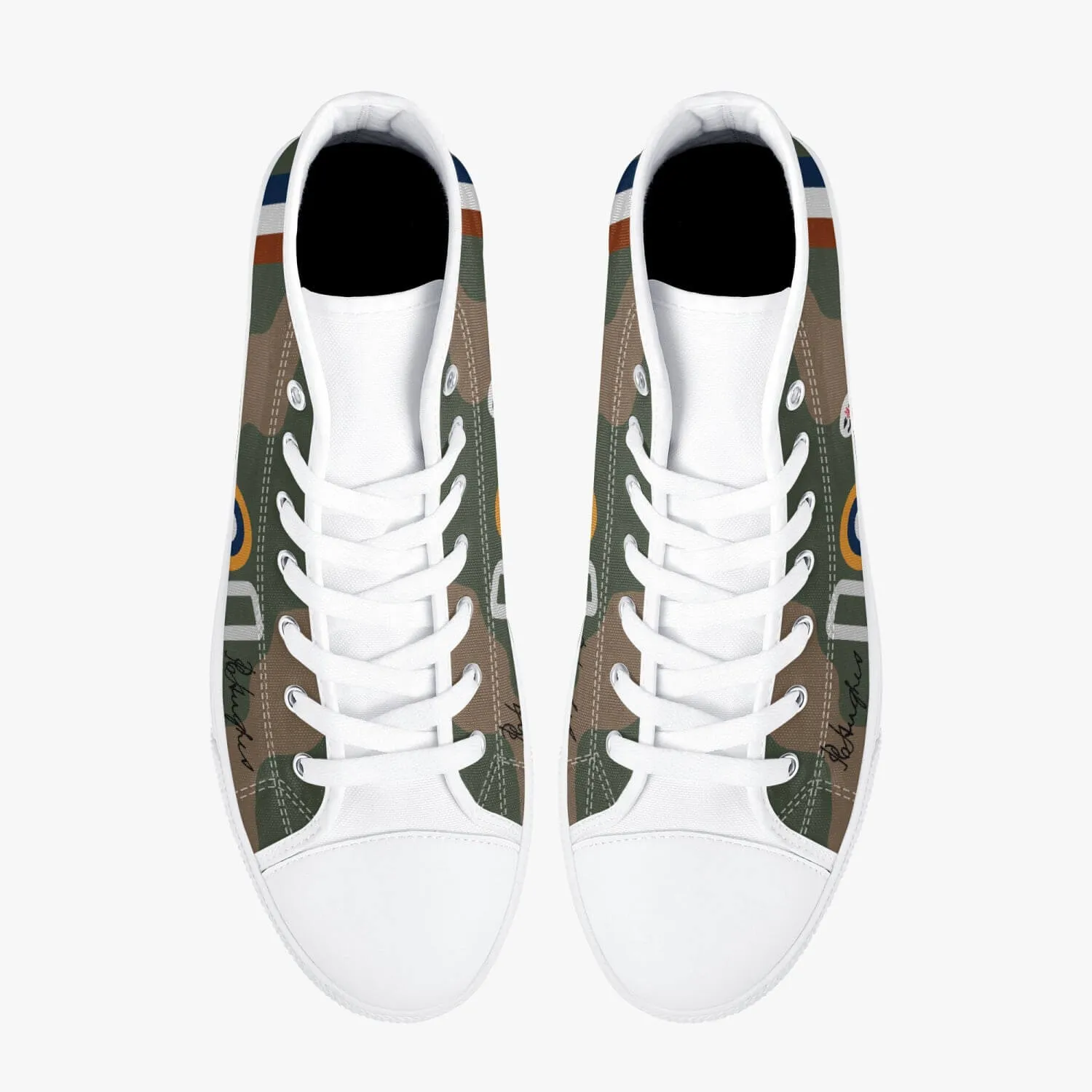 Spitfire "AZ-Q" of Pat Hughes High Top Canvas Shoes