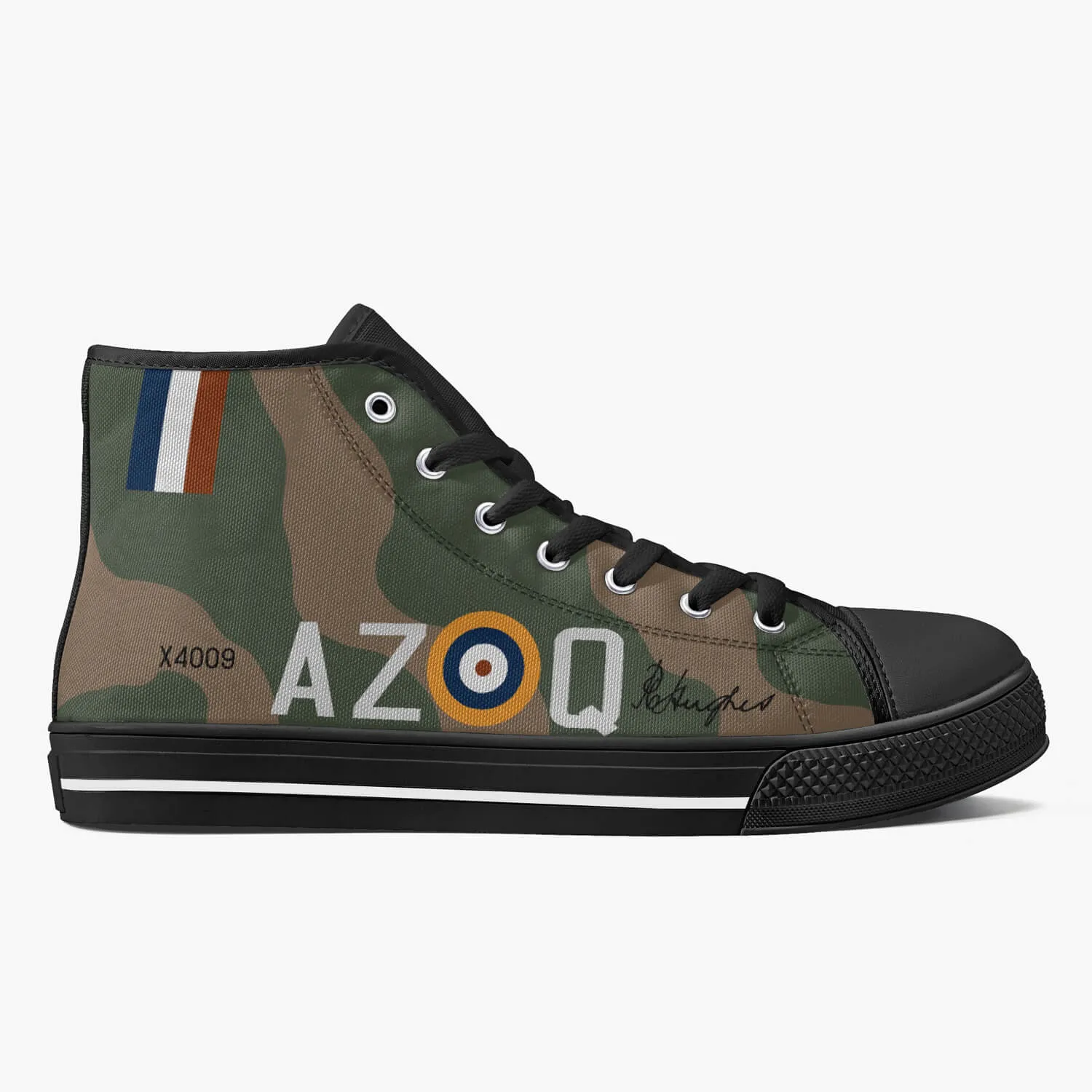 Spitfire "AZ-Q" of Pat Hughes High Top Canvas Shoes