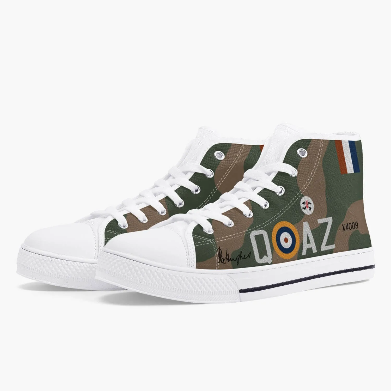 Spitfire "AZ-Q" of Pat Hughes High Top Canvas Shoes