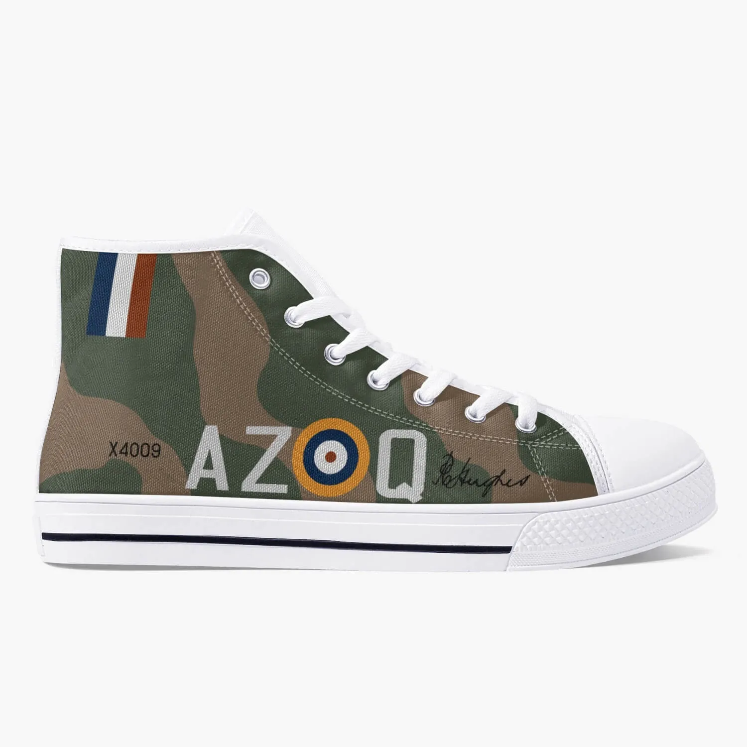 Spitfire "AZ-Q" of Pat Hughes High Top Canvas Shoes