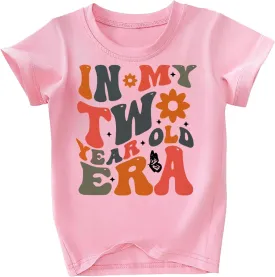 Toddler Girls 2nd Birthday Shirt Outfit for Girls Cute Two Years Old Birthday Gift