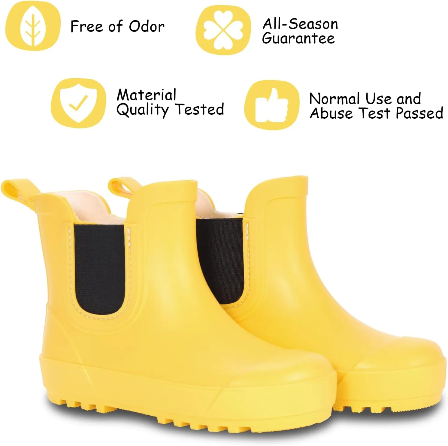 Toddler Rain Boots,Waterproof kids Chelsea Rain Boots for Boys and Girls