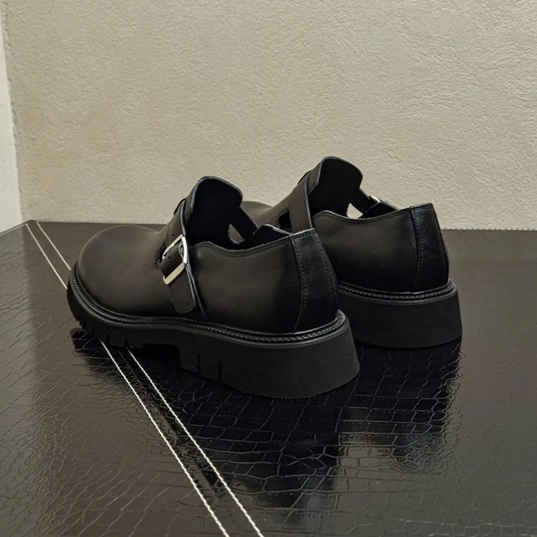 Veltique Elegance Buckle Loafers