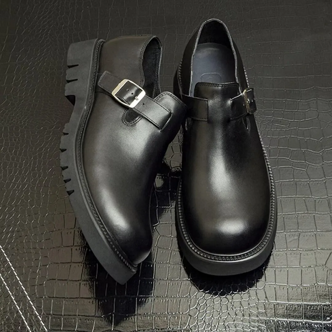 Veltique Elegance Buckle Loafers