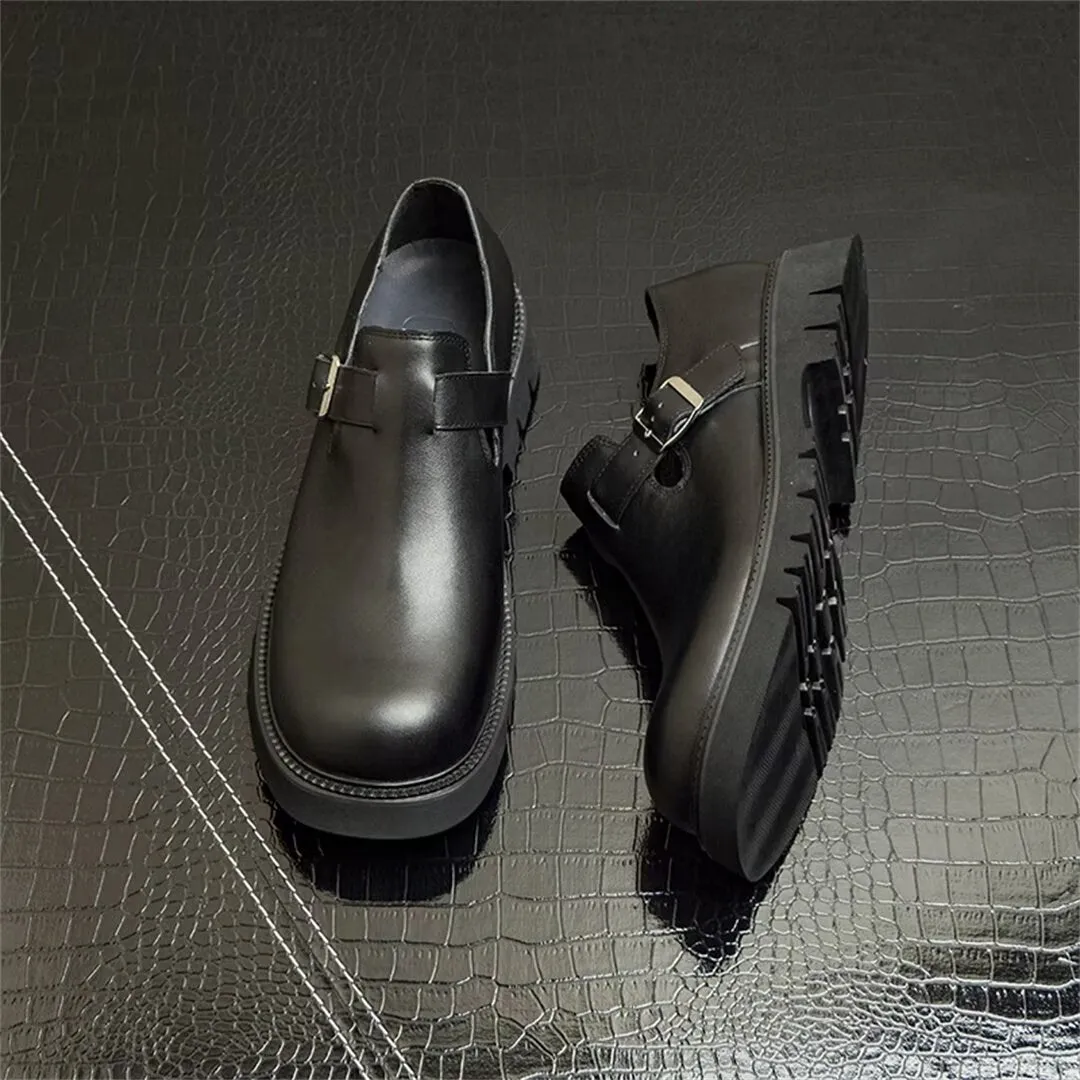 Veltique Elegance Buckle Loafers