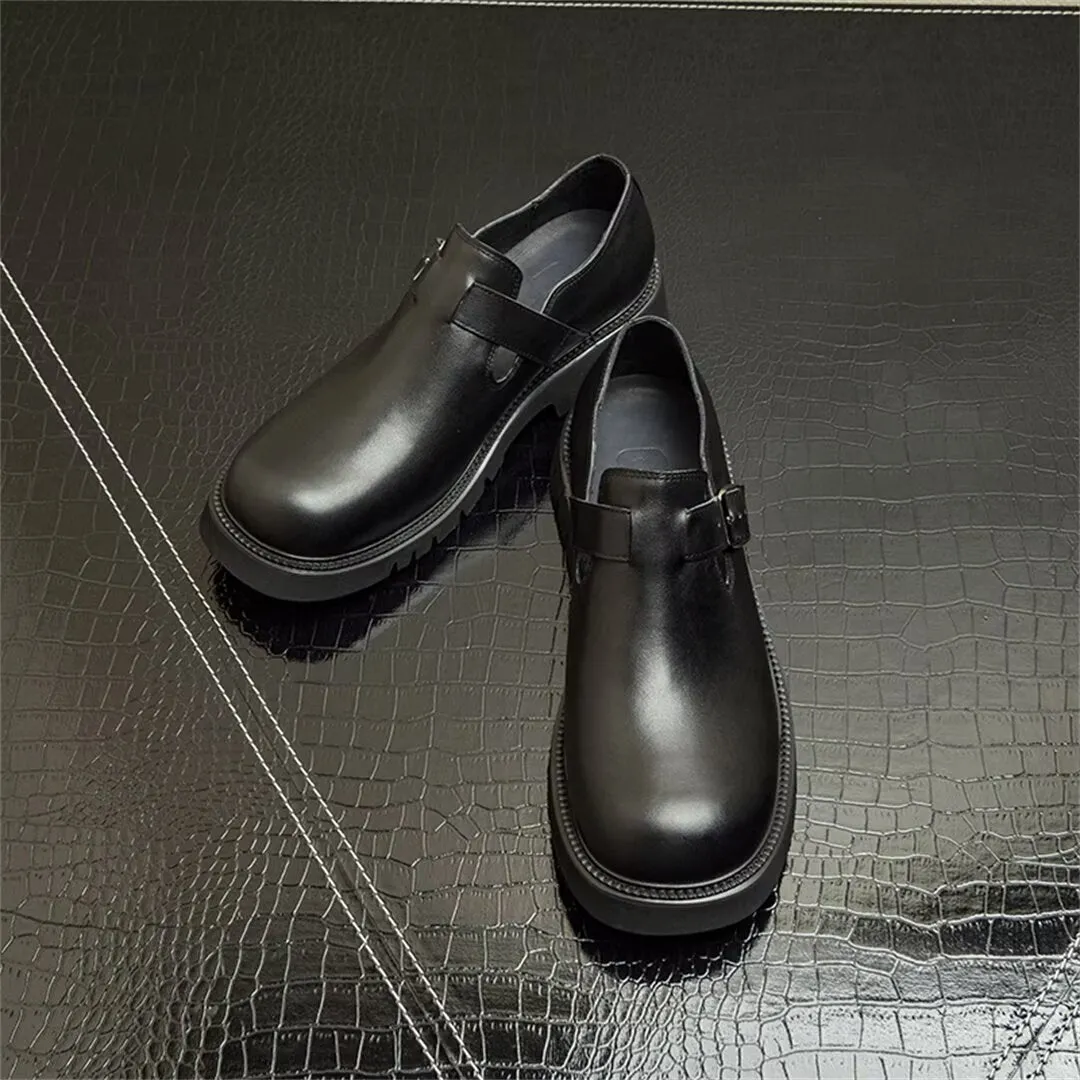 Veltique Elegance Buckle Loafers