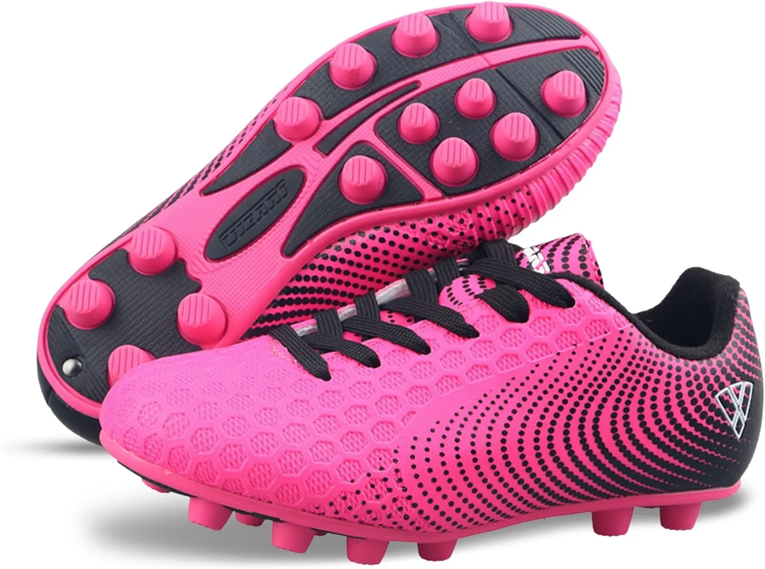 Vizari USA Stealth Boys Girls Soccer Cleats | Youth Firm Ground Athletic Outdoor Football Shoes for Toddler, Little Kid, Big Kid | Lightweight & Durable