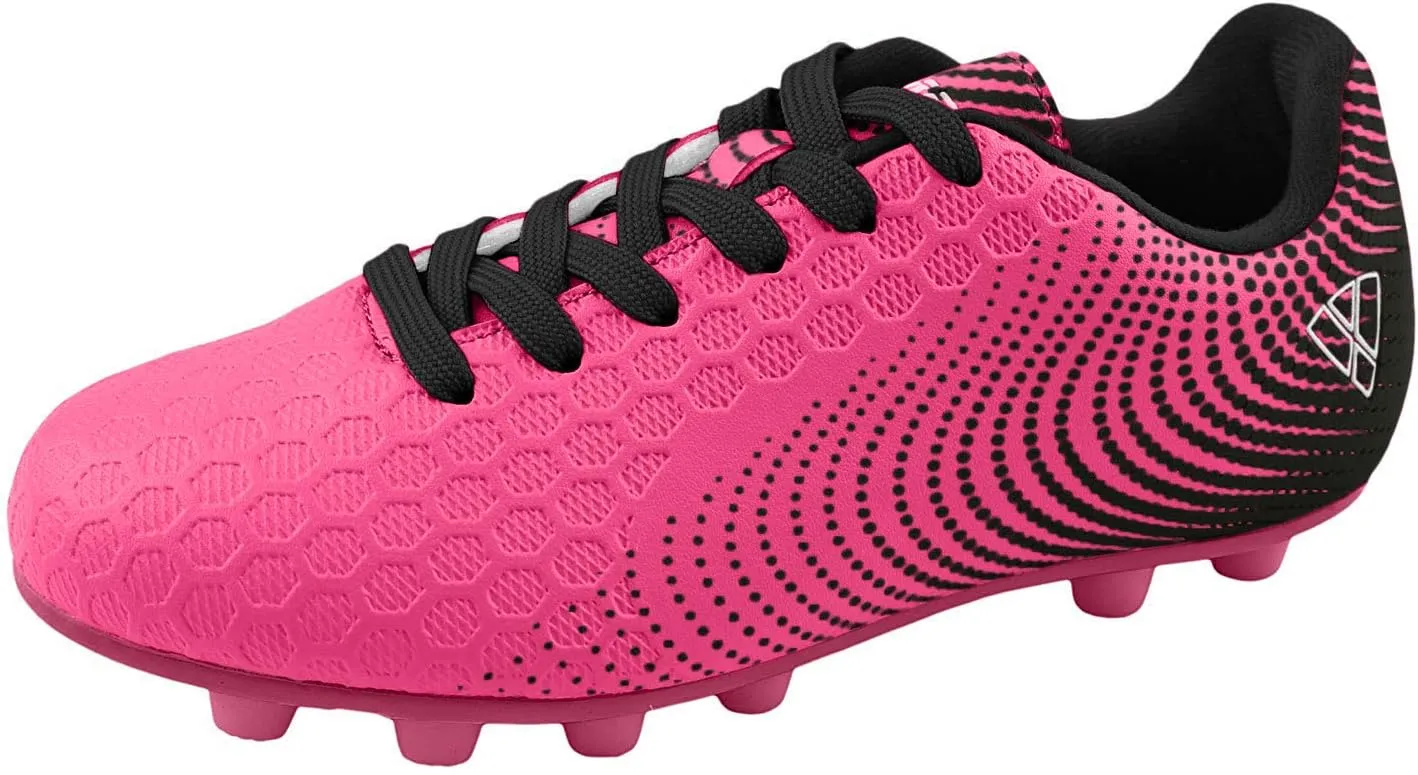 Vizari USA Stealth Boys Girls Soccer Cleats | Youth Firm Ground Athletic Outdoor Football Shoes for Toddler, Little Kid, Big Kid | Lightweight & Durable
