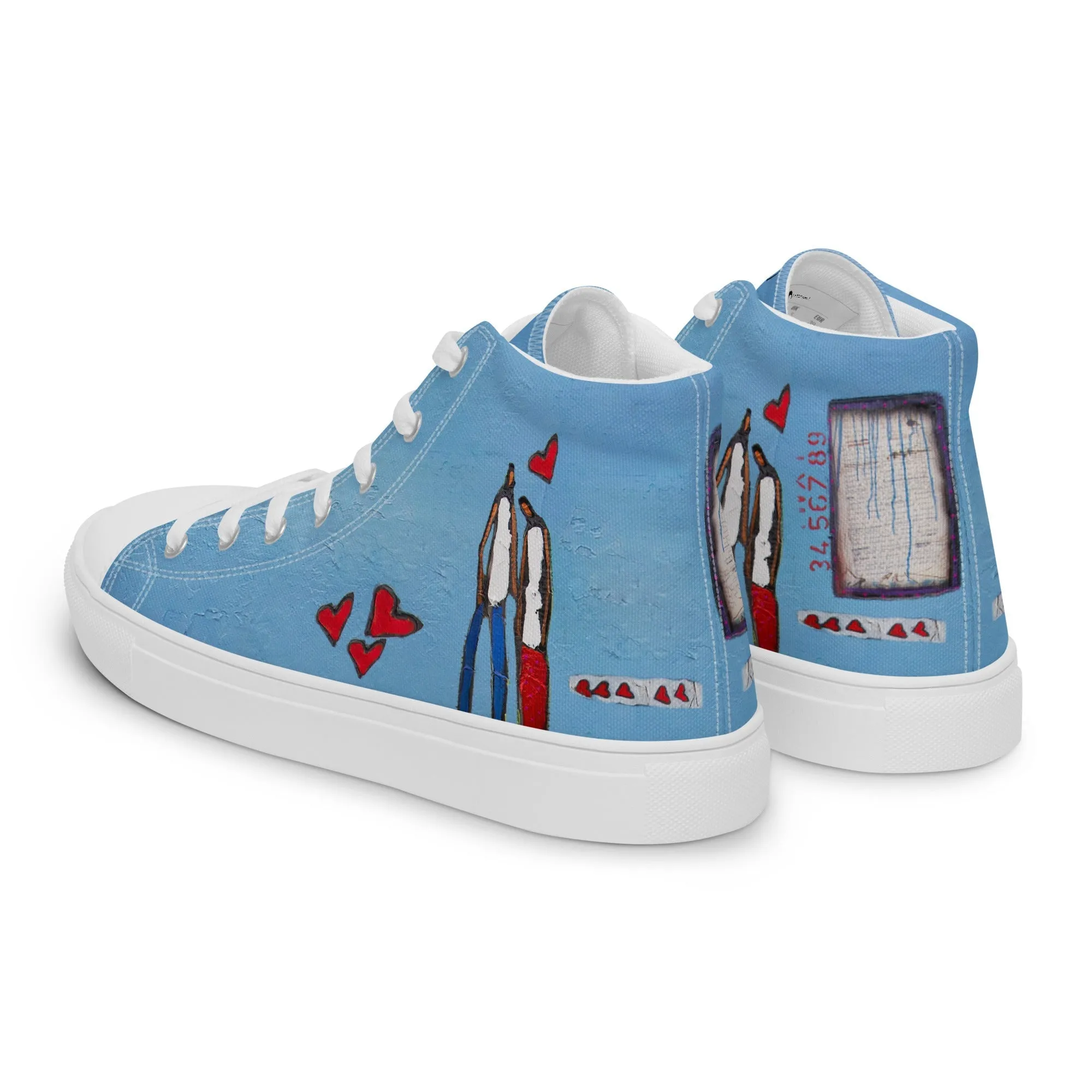Women’s high top canvas shoes
