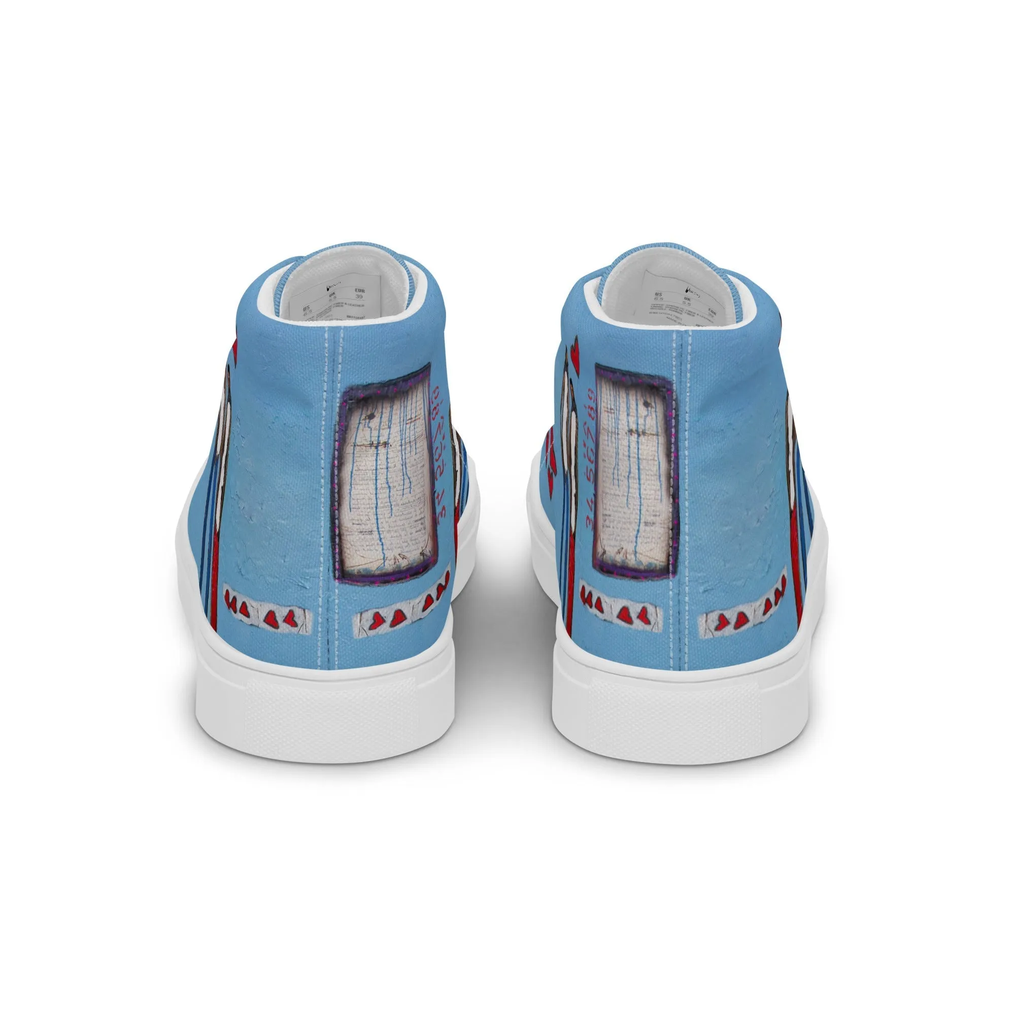 Women’s high top canvas shoes